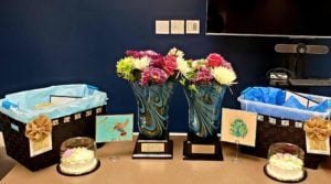 Display of the items described in article that were contained in the Ceremony-in-a-box concept for Sharie and Jennifer.