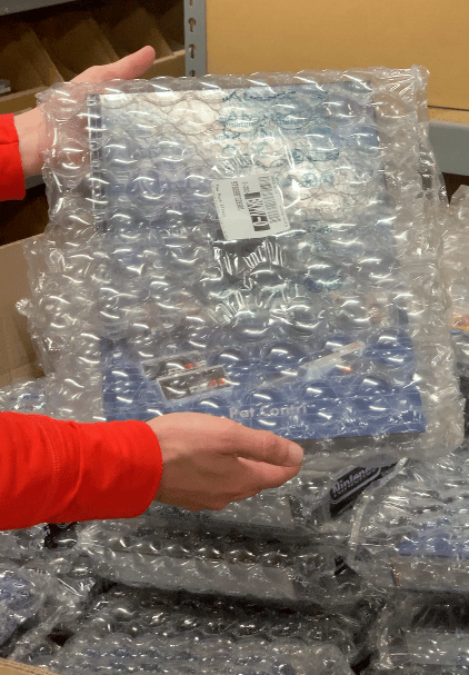 Bubble wrap items that can be scuffed