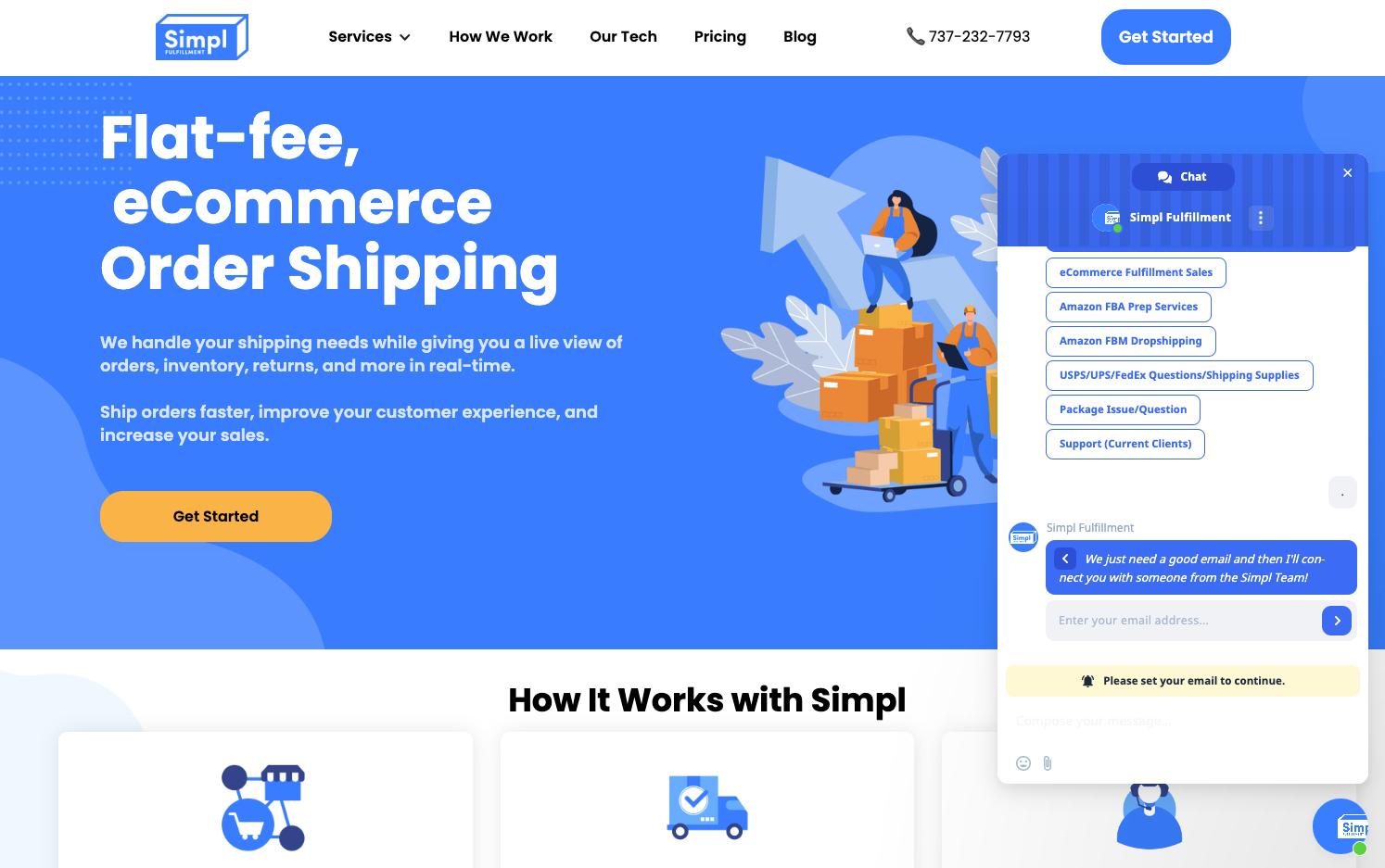 Simpl homepage