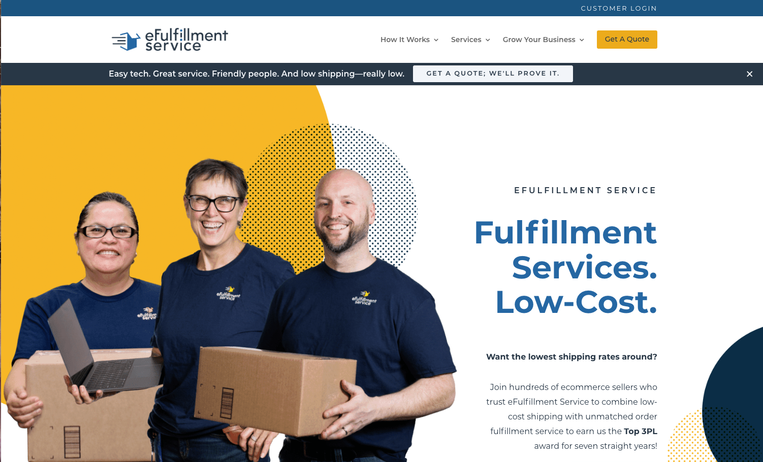 Low-cost fulfillment services