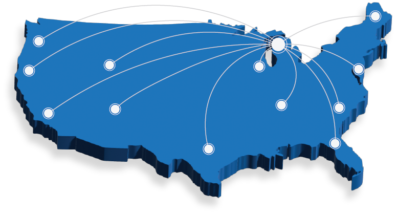 Map 1 USA Fulfillment Warehouse Map