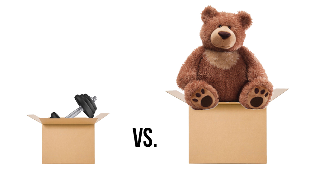 dim vs actual weight stacked flat cardboard boxed