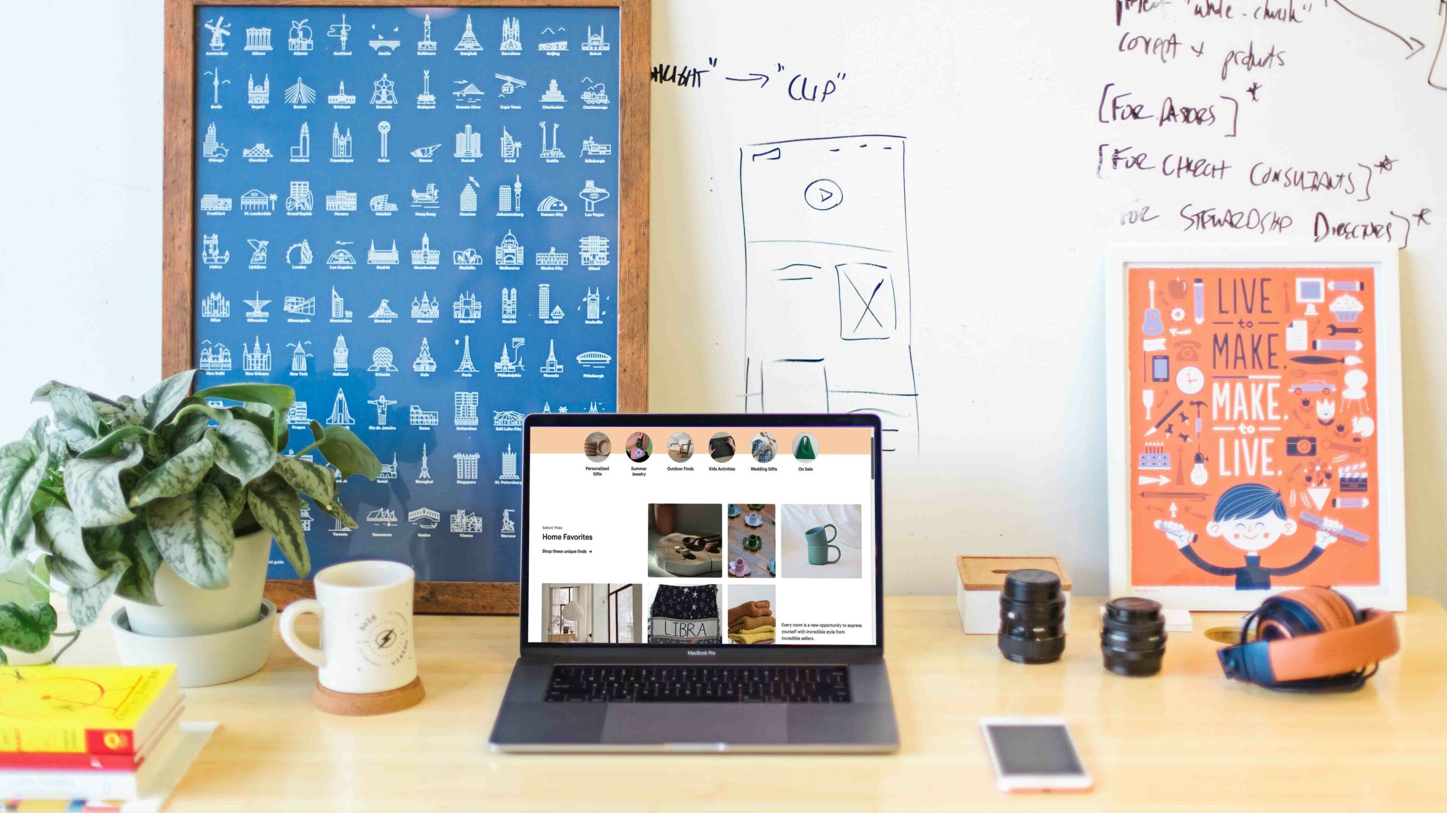 etsy ordering etsy on laptop screen