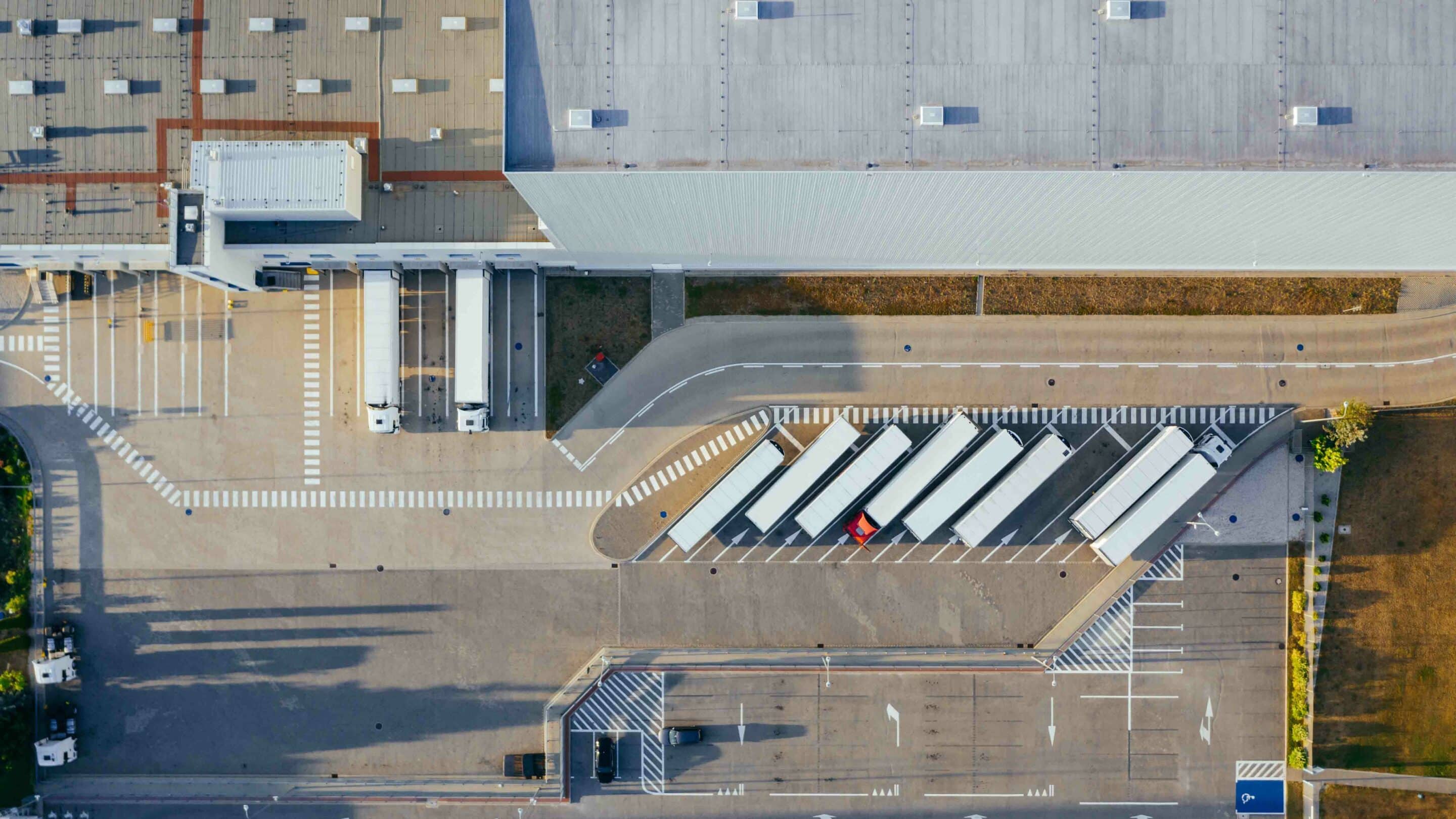 distribution center birds eye view