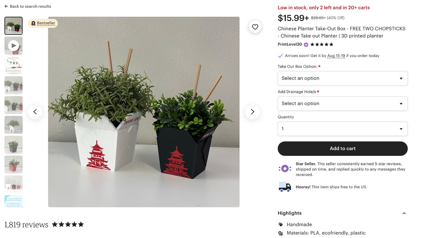etsy planter example of good etsy product description and title