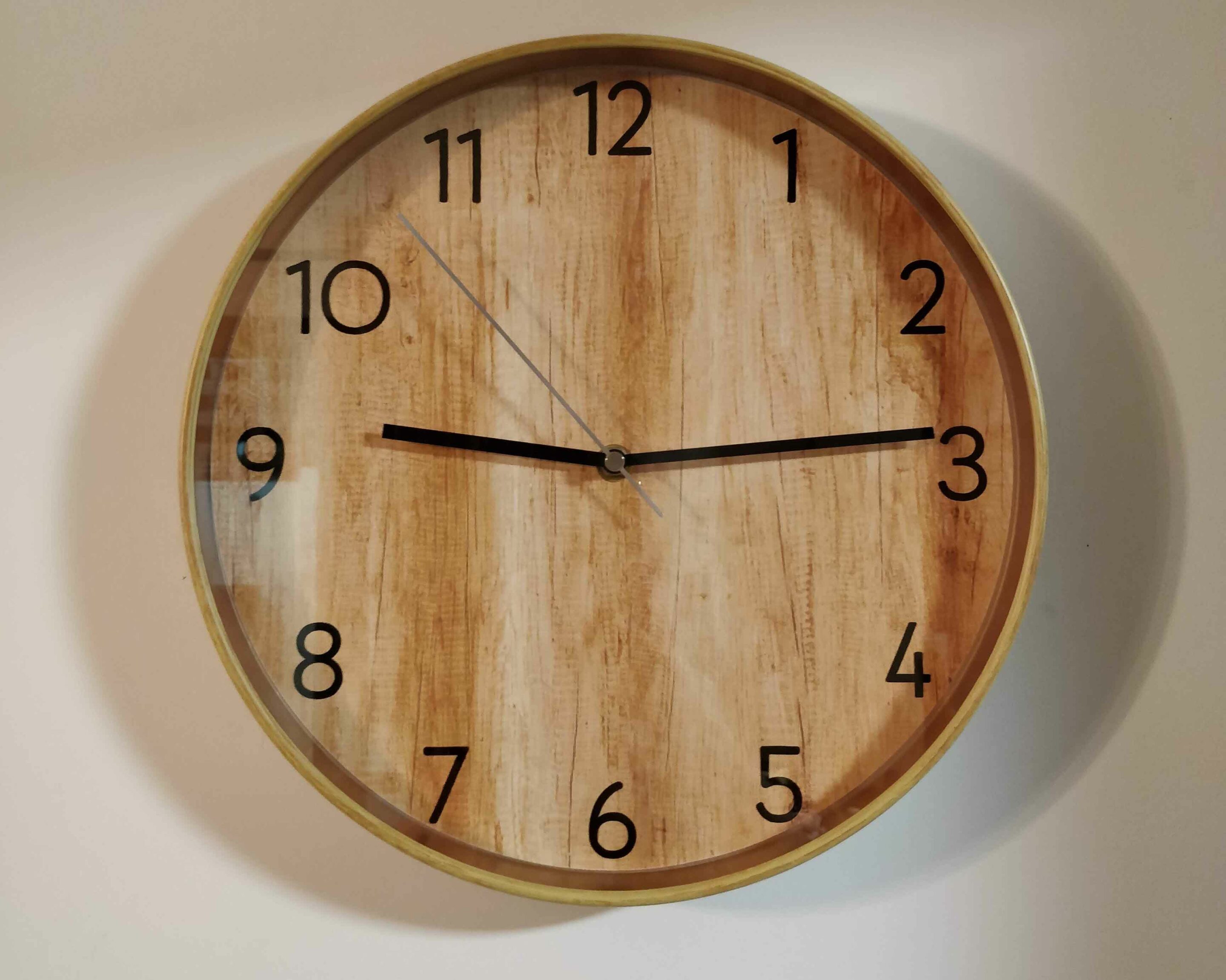 wooden wall clock