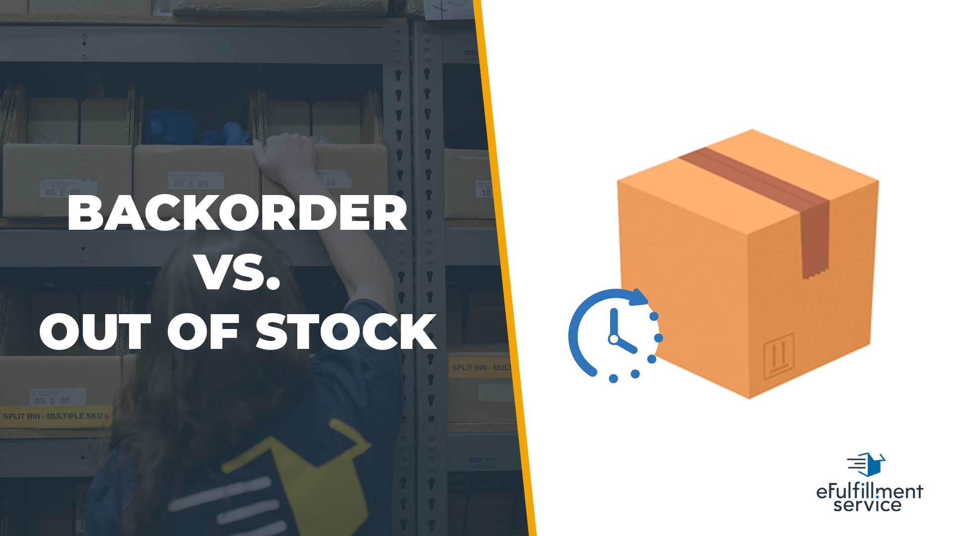 backorder vs out of stock featured image employee picking and packing item for shipment