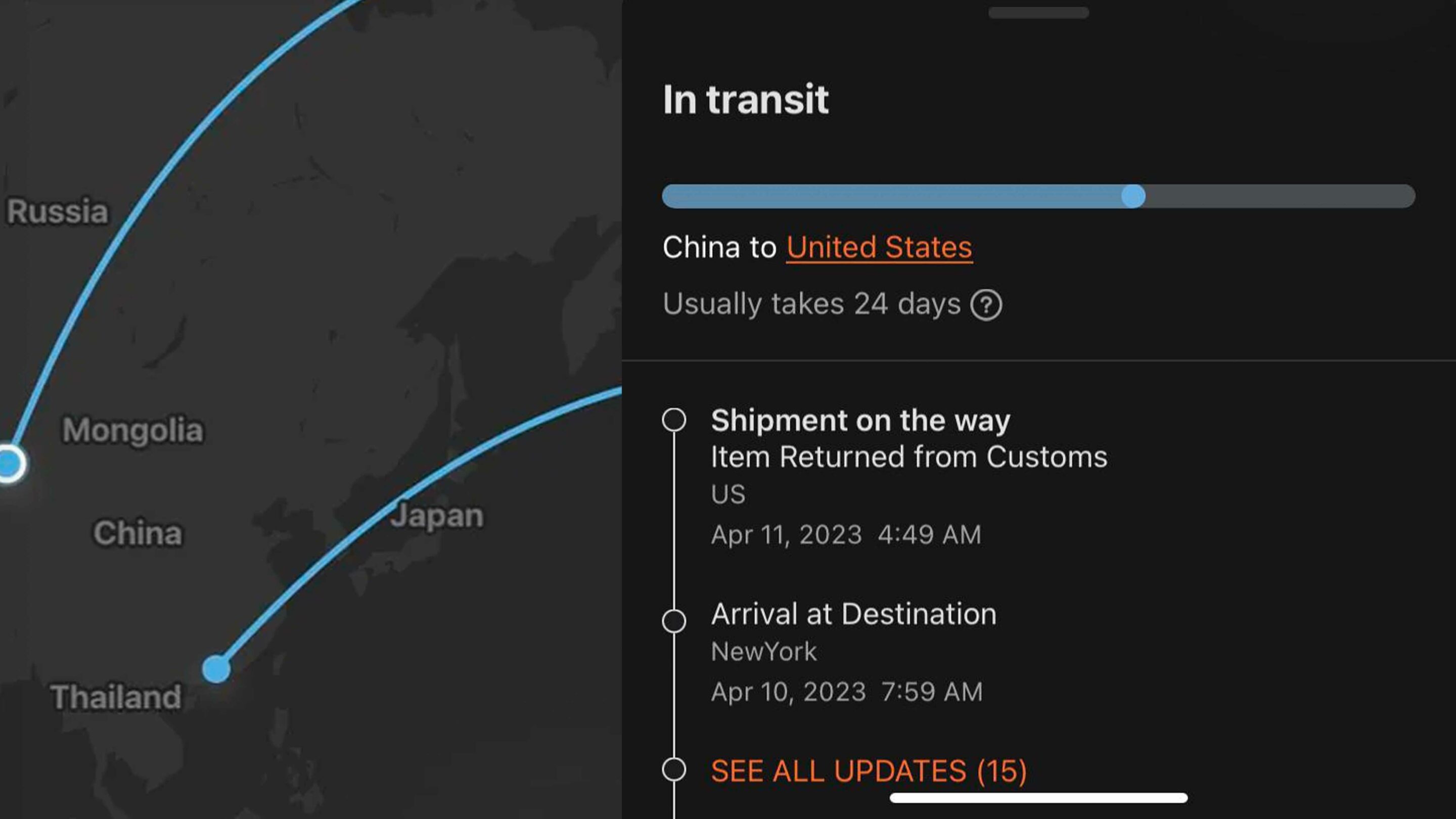 returned from import customs meaning Holiday-themed gifts wrapped in brown paper with red ornaments, pine needles, and pinecones on a wooden surface against a dark green background