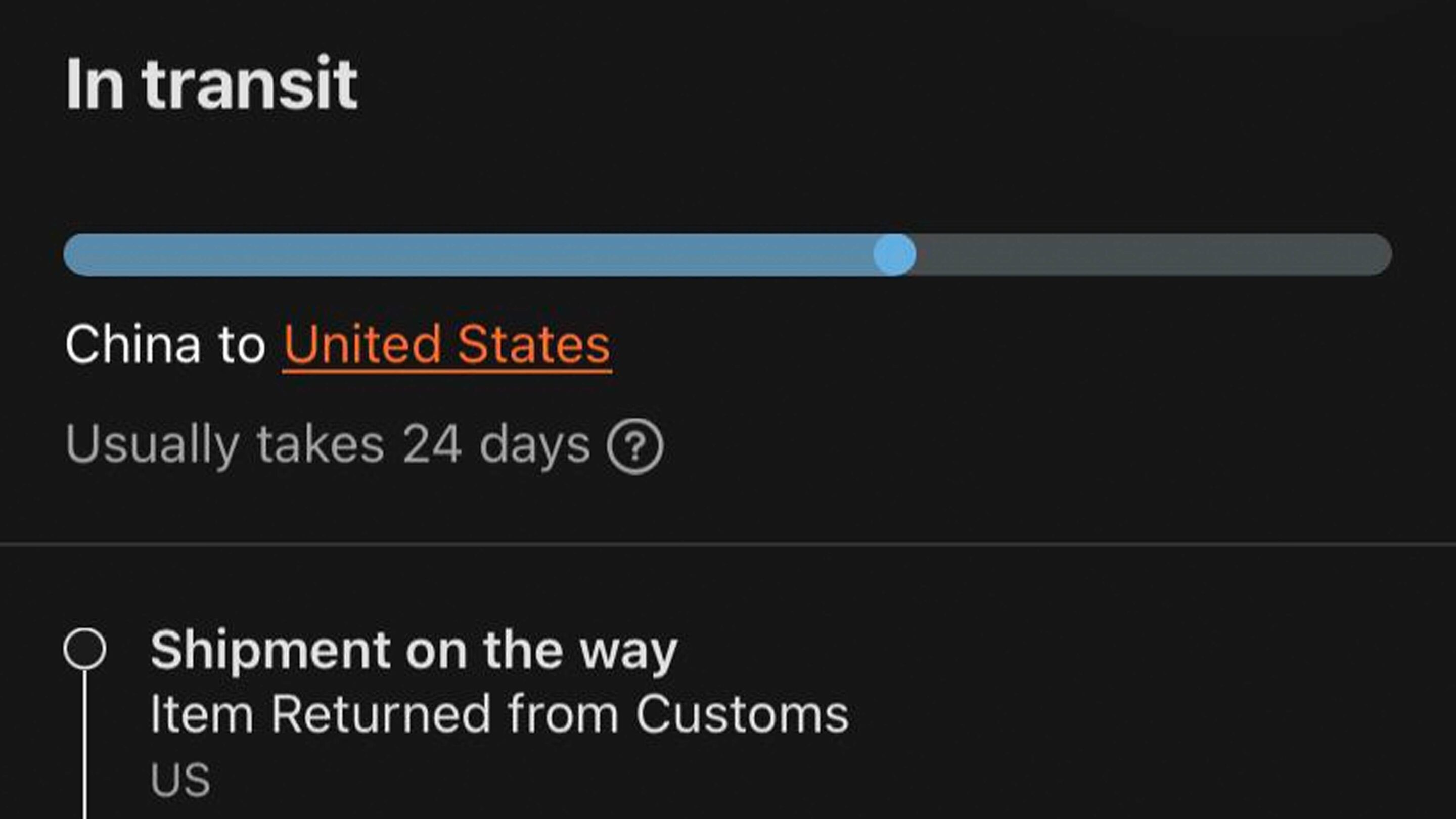 returned from import customs what does it mean