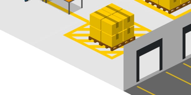 diagram of the staging area of a receiving area