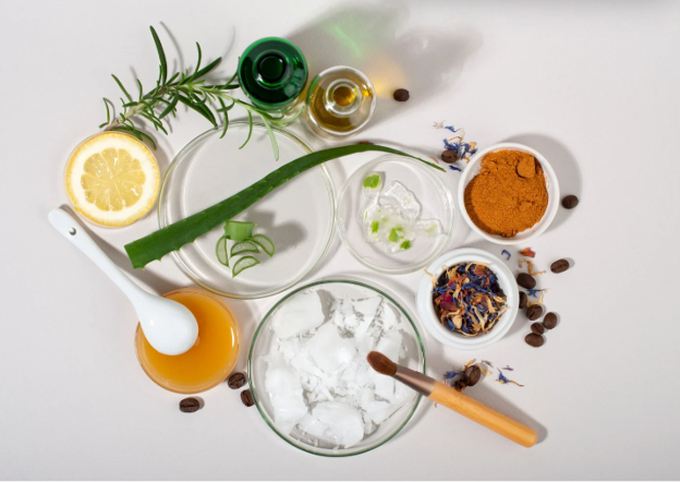 skincare recipe image of employee scanning label of product in warehouse