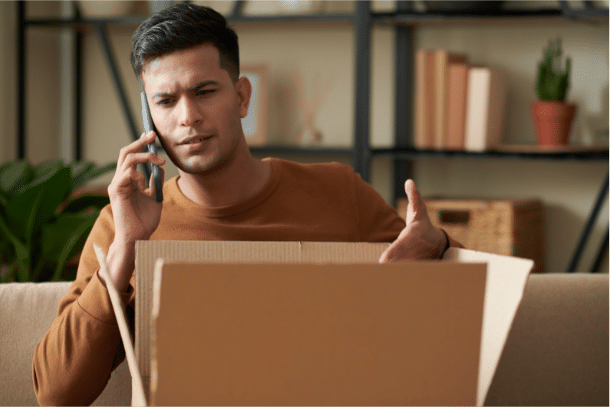 warehouse worker on ipad