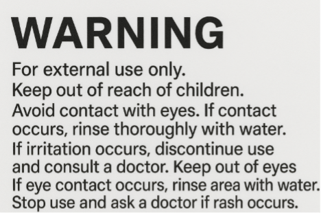 warning label box of fragile items