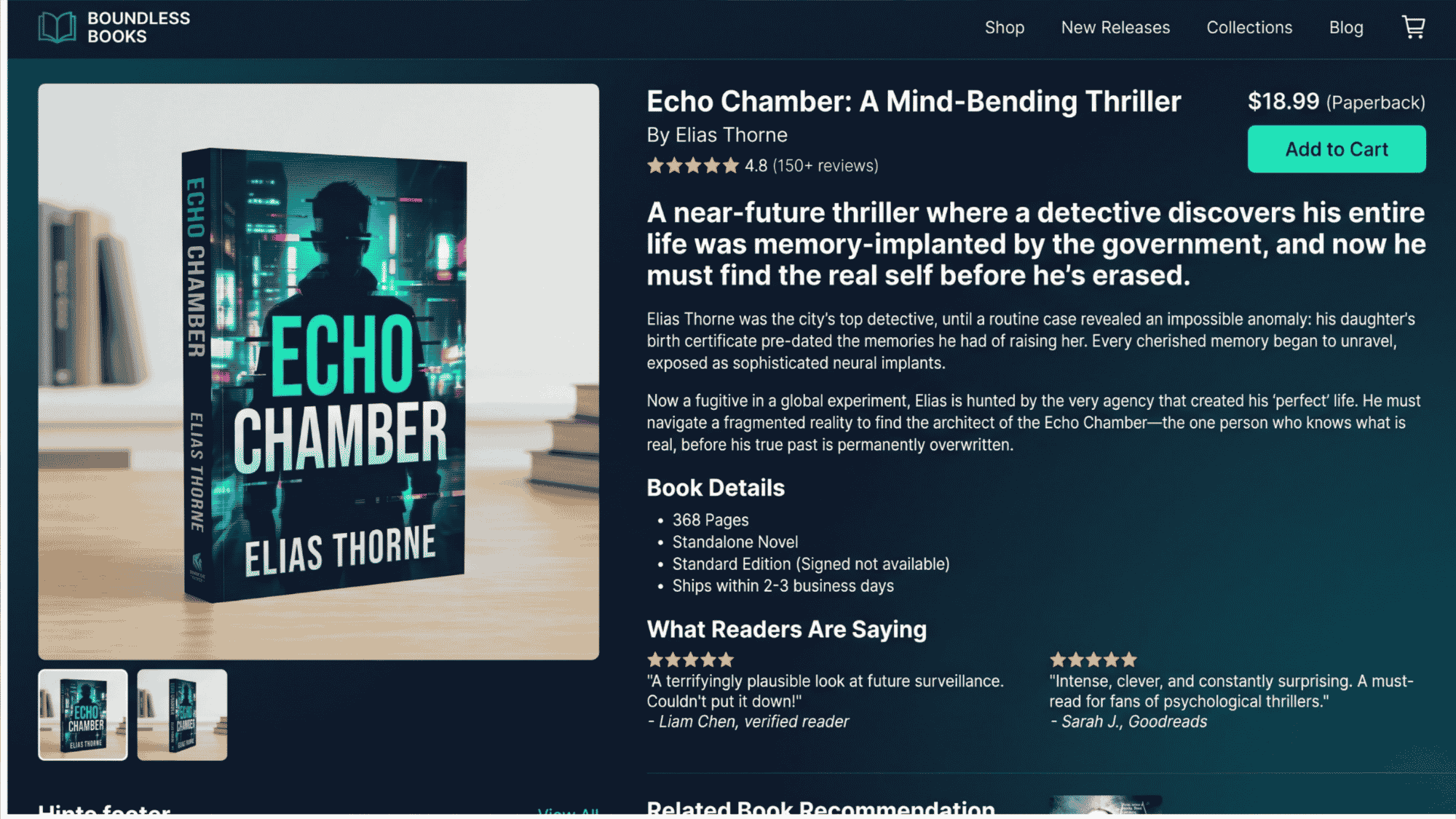The Perfect Book Product Page