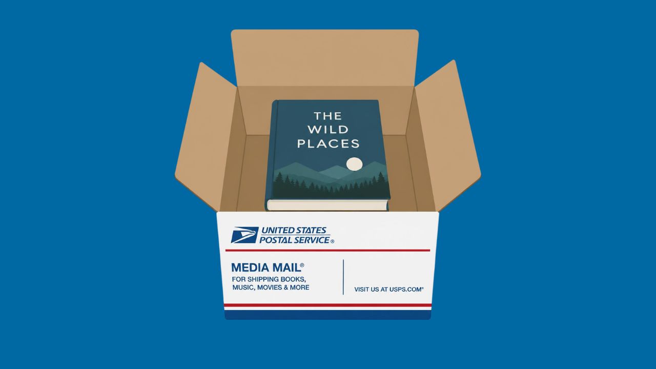 image of box of books being prepared to be shipped